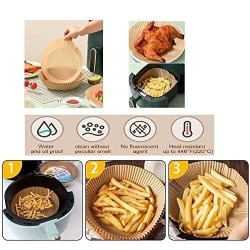 Paquete de 100 papeles para freidora de Aire 16x4.5cm