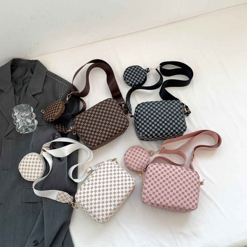 Cartera AYF-103 Blanco y Café