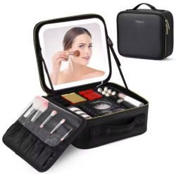 Cosmetiquera Grande 25.5x22x11cm  con Espejo y  Luces Led CC2411