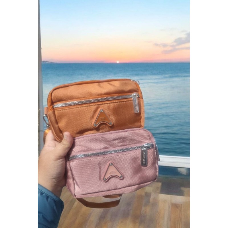 Bolso/CrossBody 9006 18x11x6cm Rosa y Café