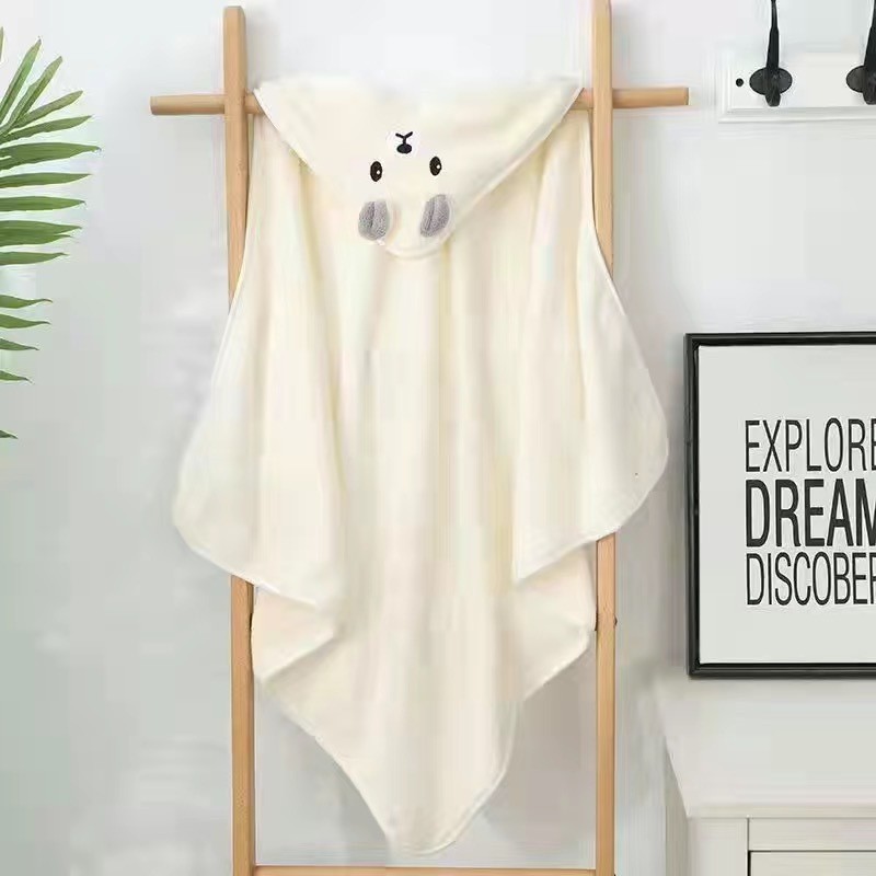 Toalla de Baño Infantil con Capucha Blanca GF-2
