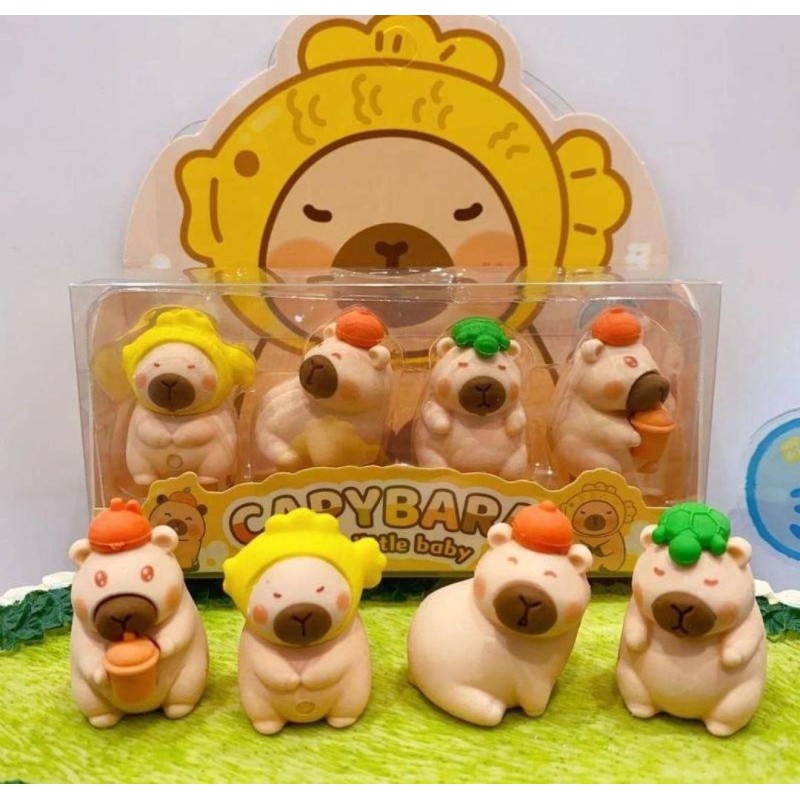 Set de 4 Borradores Capibara