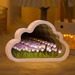 Lámpara de Tulipanes en Forma de Nube