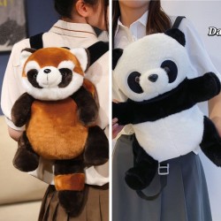 Mochila Peluche CH1601 (Oso Blanco y Mapache)