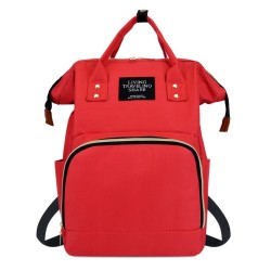 Mochila Pañalera Roja y Blanca con Roja