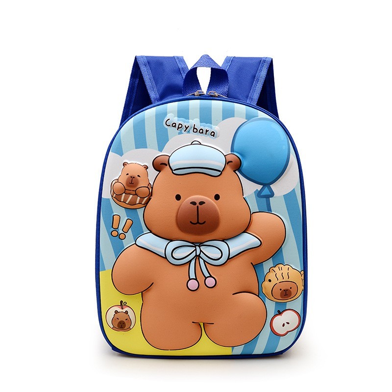 Mochila Infantil de Capibara 3D 2025-1 Azul y Celeste