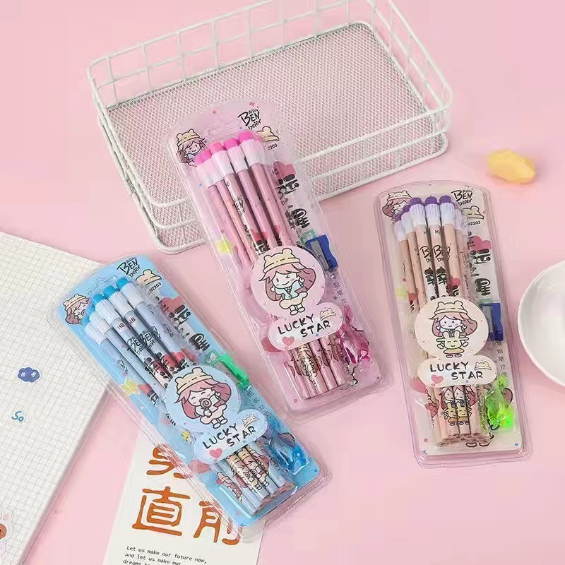 Set de 12 lápices HB con Sacapuntas y Borrador 1872-3