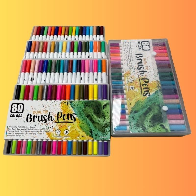 Marcadores Doble Punta 80pcs 5197