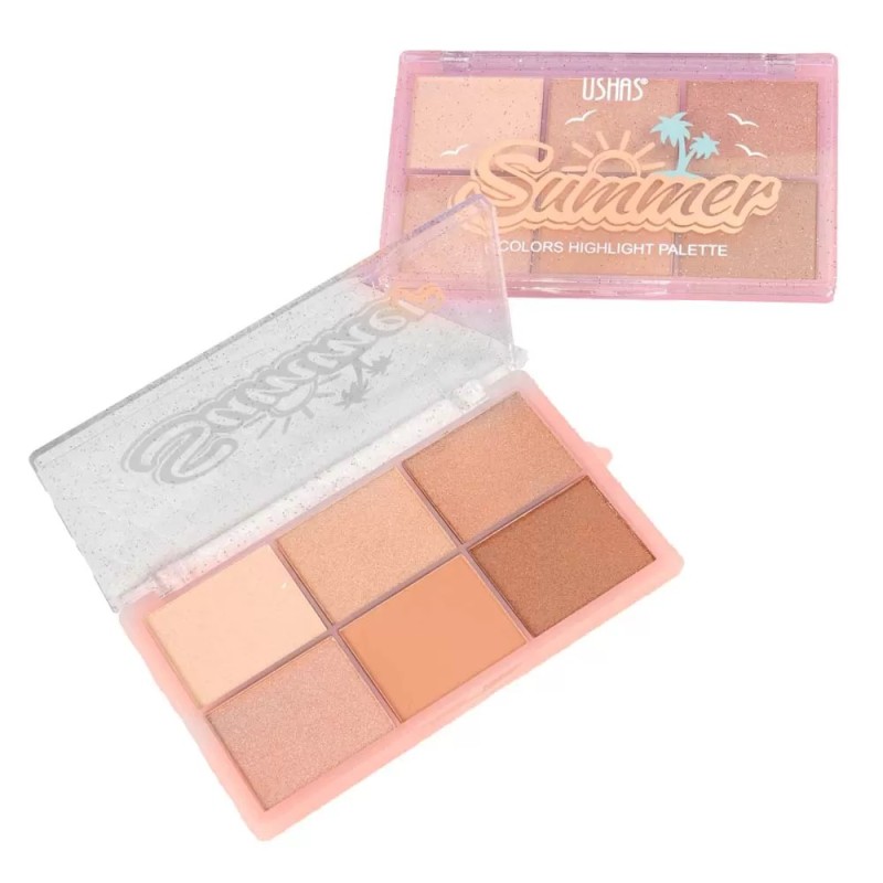 PALETA ILUMINADOR 6 COLOR SUMMER USHAS ES4059A