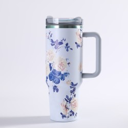 Termos de Acero Inoxidable Floreado 5114