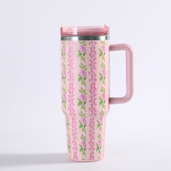 Termos de Acero Inoxidable Floreado 5114