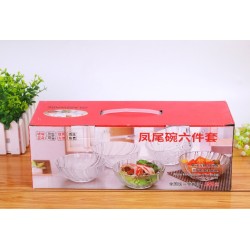 Juego de 6 Cevicheras de Cristal 5208