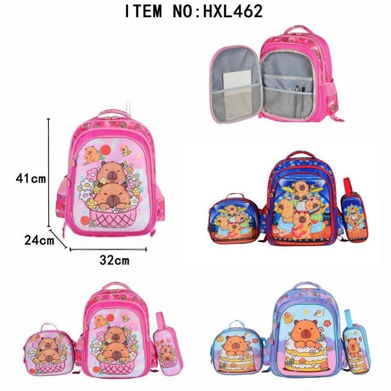 Mochila 3pcs Capibara con Luces HXL462