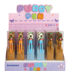 Esferos Afelpados 6 Colores de Capibara 1507