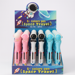 Esfero Astronauta con Luces 6 Colores 1511