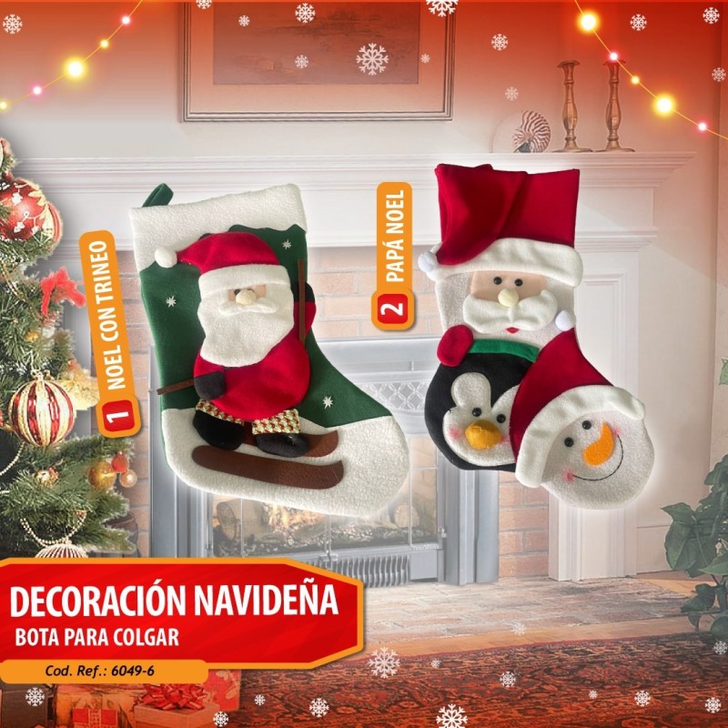 Bota Decorativa Navideña 6049-6