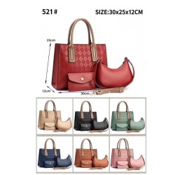 Cartera Grande 3pcs 521 Rosa