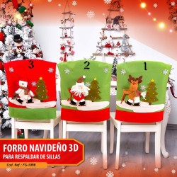 Forro para Espaldar de Silla Navideño FG-1098