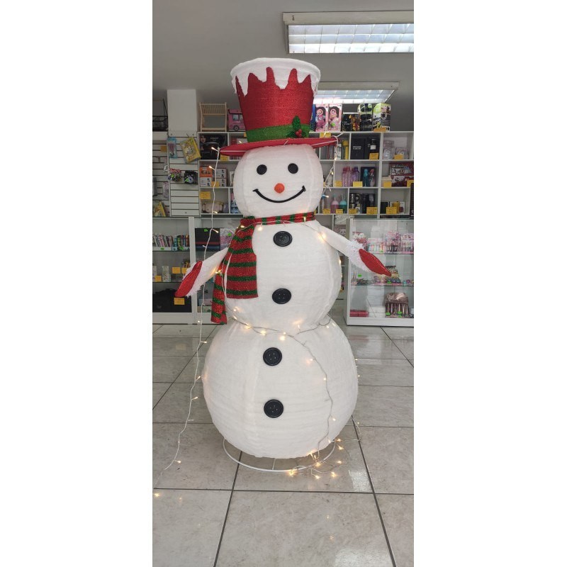 Muñeco de Nieve Gigante con Luces