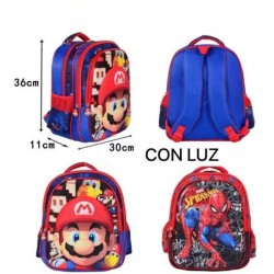 Mochila Infantil con Luces 36x30cm  HXL515