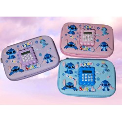 CARTUCHERA GRANDE STITCH  CON CALCULADORA (12.5 x 20 x 4)  6120