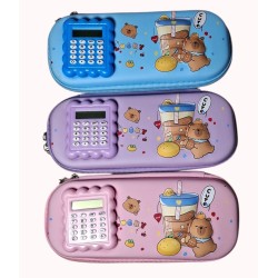 CARTUCHERA CAPIBARA CON CALCULADORA (7 x 20 x 4)  6116
