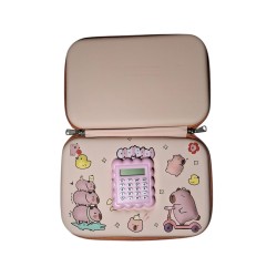 CARTUCHERA GRANDE CAPIBARA CON CALCULADORA (12.5 x 20 x 4)  6114