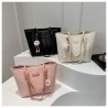 Cartera Ayf-66 (Rosa-Crema-Negro) (No llavero)