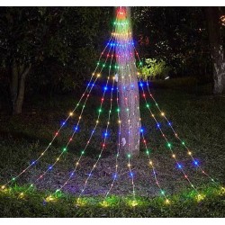 LUCES NAVIDEÑAS CASCADA MULTICOLOR CON CONTROL REMOTO YGY1146