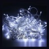 LUCES NAVIDEÑAS CABLE TRANSPARENTE LUZ BLANCA 30MT 300LED Y-046