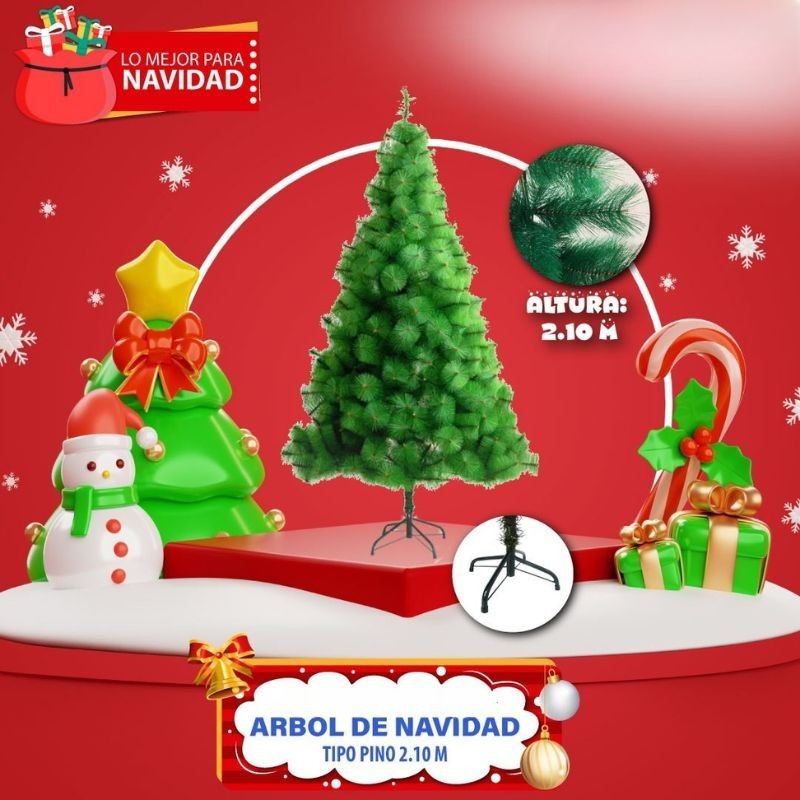 Arbol Navideño Tipo Pino 2.1m BS-11
