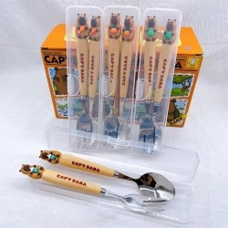 Set de cubiertos capibara cuchara y tenedor YGY1450