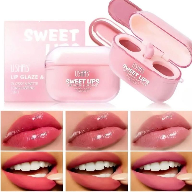 LABIAL GLOSS 2IN1 USHAS en Forma de Audífono UC104A UC104B