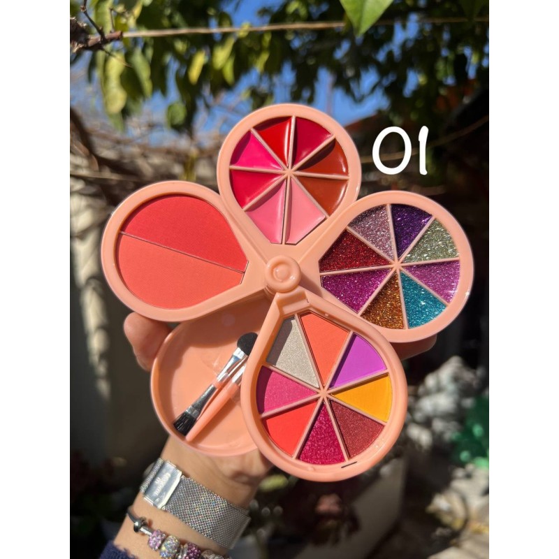 EYESHADOW + LIPSTICK + GLITTER + BLUSH + BRUSH COLOR 6501