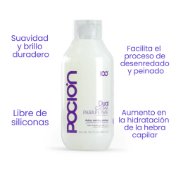 POCION CREMA DUAL PARA PEINAR PEINA MOLDEA Y PROTEGE 450ML COD 555422