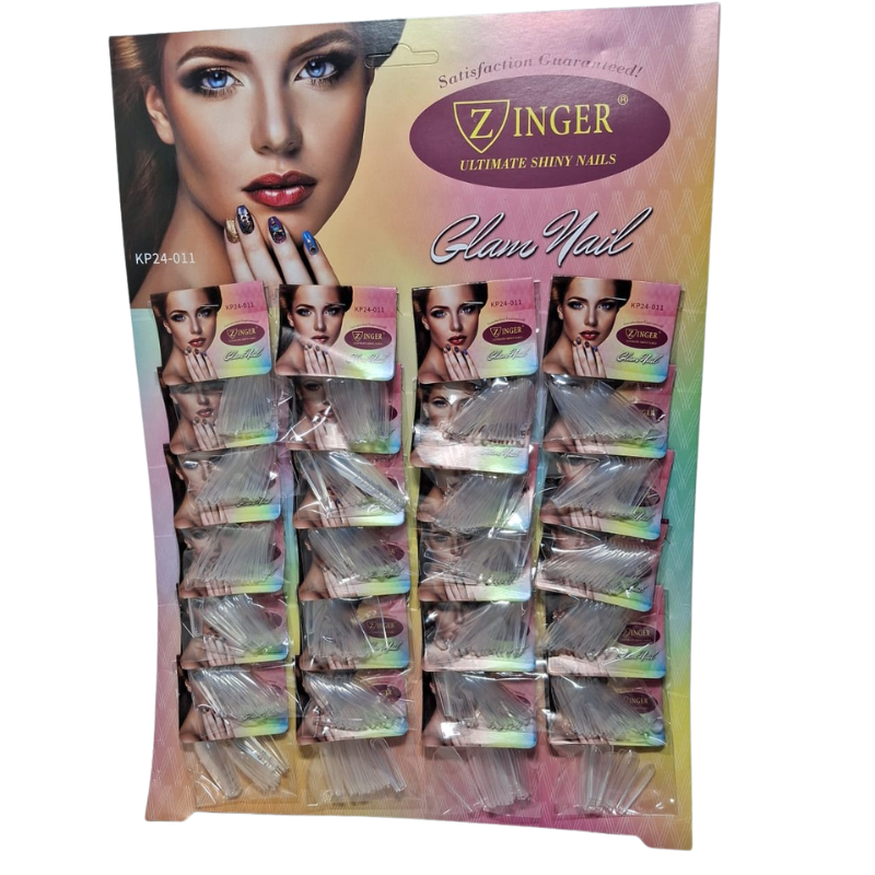 ART NAIL UÑAS POSTIZAS D ESTILO PUNTA RECTA GRANDES KP24-011