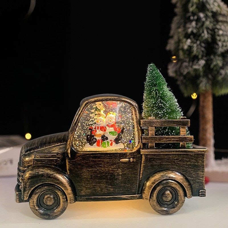 Adorno Papá Noel Encapsulado Camioneta 4091