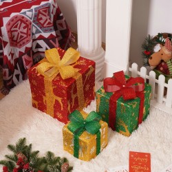 Set de 3 Cajas de Regalo Navideñas 5010