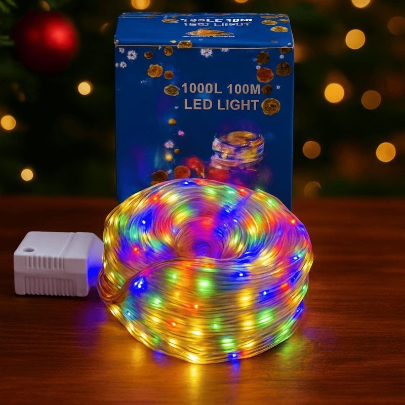 Cordón de luces 1000 luces led multicolor 100mt 1000luces  4064-1