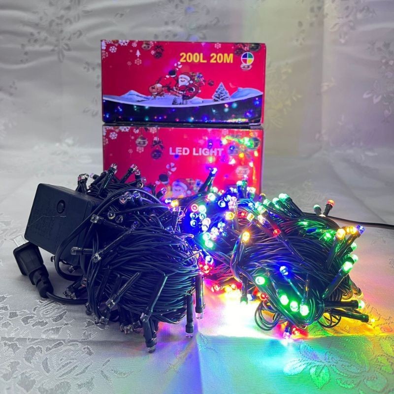 Luces navideñas 200L 14mt multicolor 4042-3