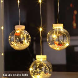 Luces Led de Esferas Navideñas Amarillas 1521