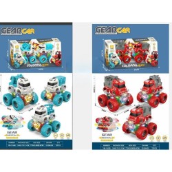 Set Duo carritos Monster con luces GH-63