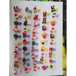 Pack de 50 Mini Clip Vinchitas Navideñas