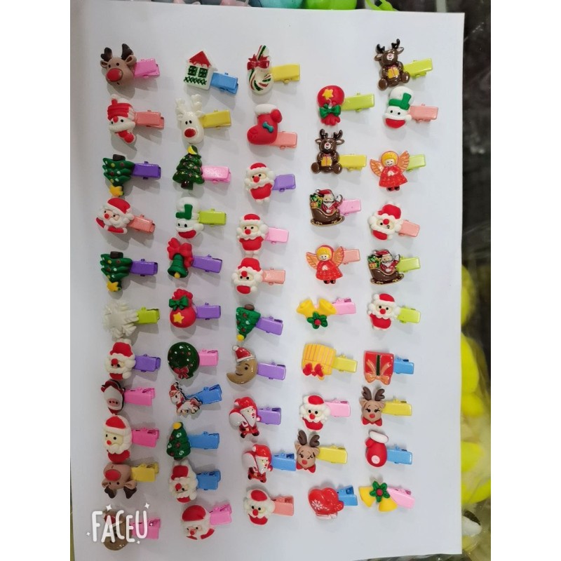 Pack de 50 Mini Clip Vinchitas Navideñas