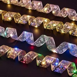 Cinta Decorativa de Árbol Navideña con Luces 5x50cm ZF-1198