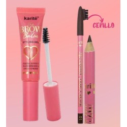 KIT 2-1 FIJADOR Y LAPIZ DE CEJAS CON CEPILLO 66182-47 - KARITÉ