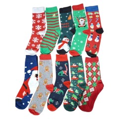 Medias Navideñas Surtidas  Caña Semi Alta Talla 8-10 estira hasta 10-12 LD-921