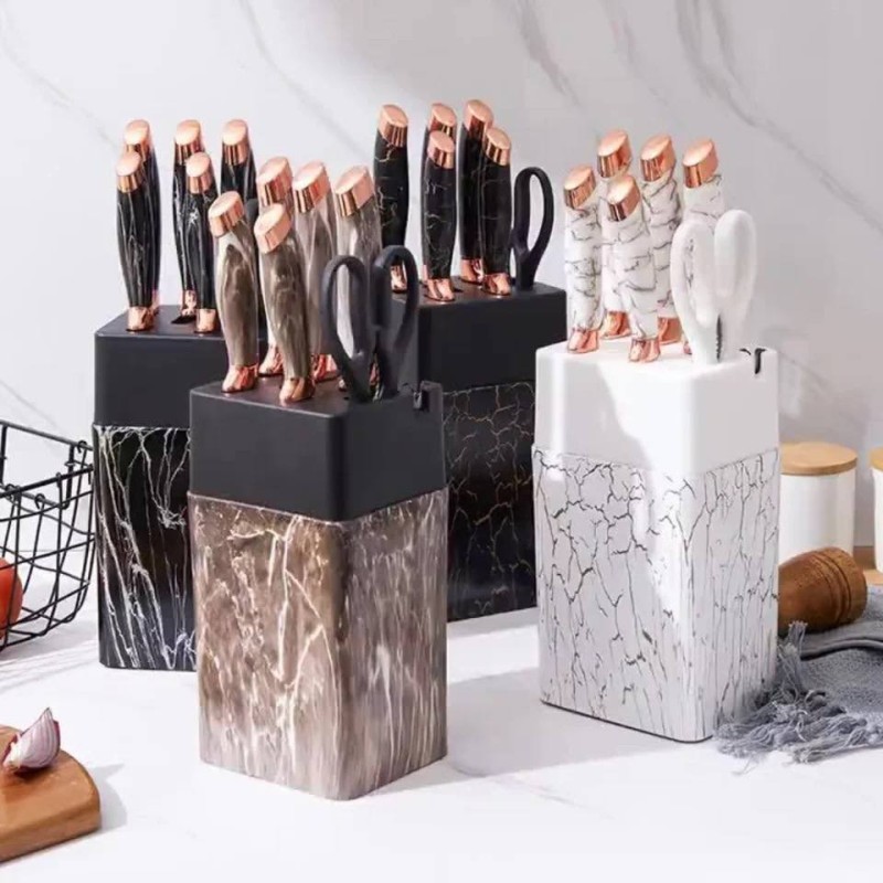 Set de Cuchillos 7pcs Estilo Mármol 1166