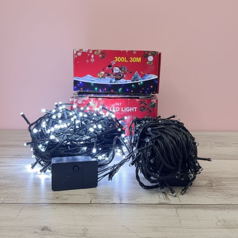 Luces Navideñas 300L 30mt Blanca 4043-1