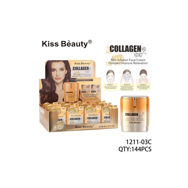 Crema Facial de Colágeno 50ml 1211-03C - Kiss Beauty